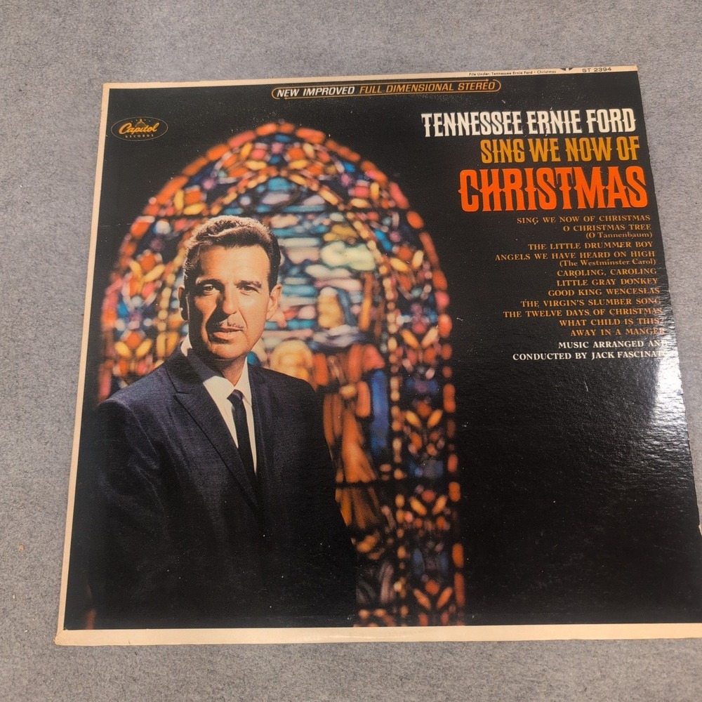 Tennessee Ernie Ford Sing We Now of Christmas Vinyl LP Capitol Records ST 2394 - Picture 1 of 2